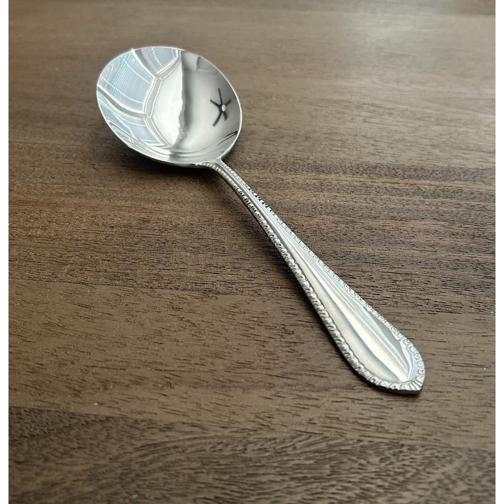 Reed & Barton Englefield Large Casserole Serving Spoon Stainless Glossy 8.75"